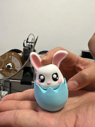 3D Printed Easter Bunny Egg Fidget Clicker: Sensory Toy