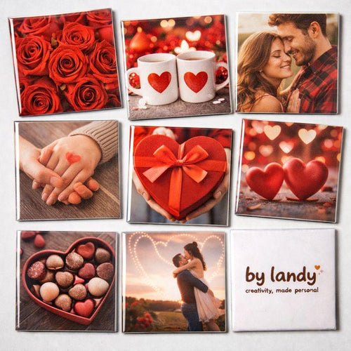 Custom Photo Magnets, Personalised Picture Keepsake, 50x50mm Glossy Print