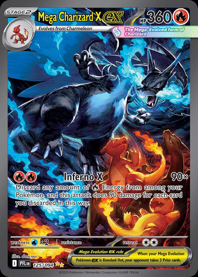 Mega Charizard ex 125/094 Fan Card, Custom Pokemon Trading Card | Pokemon Fan Gift, Collector Gift for Him | Australian Made