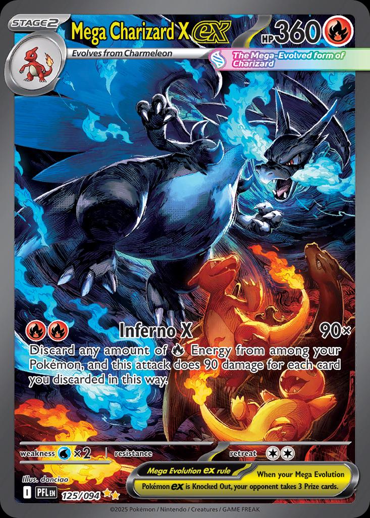 Mega Charizard ex 125/094 Fan Card, Custom Pokemon Trading Card | Pokemon Fan Gift, Collector Gift for Him | Australian Made