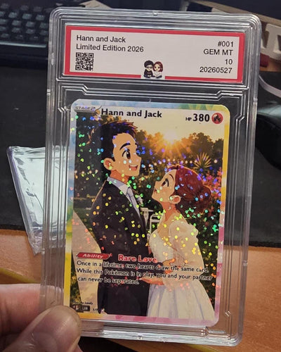 Custom Pokemon Card, Custom Father's Day, Custom Anniversary Trading Card, Pokemon Couple Card, personalised pokemon card.
