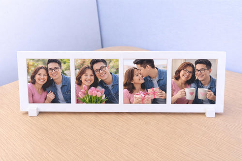 Custom Photo Magnet Frame – 4 Collage, 50mm Magnets, 3D Printed (Personalized Gift)
