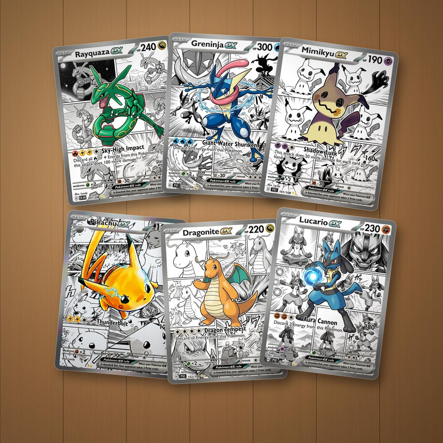 Manga Pokemon Trading Card | Pokemon Fan Art | Anime Style Collectible
